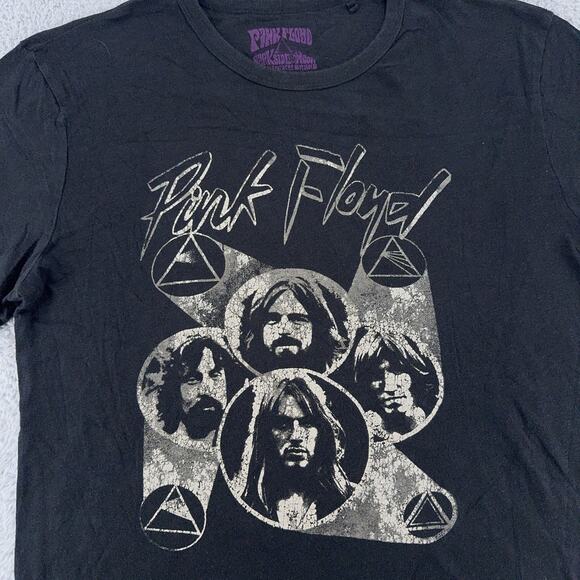 Pink Floyd Shirt Mens Medium Black Lucky Brand Dark Side Of The Moon Band Tee - Picture 1 of 7